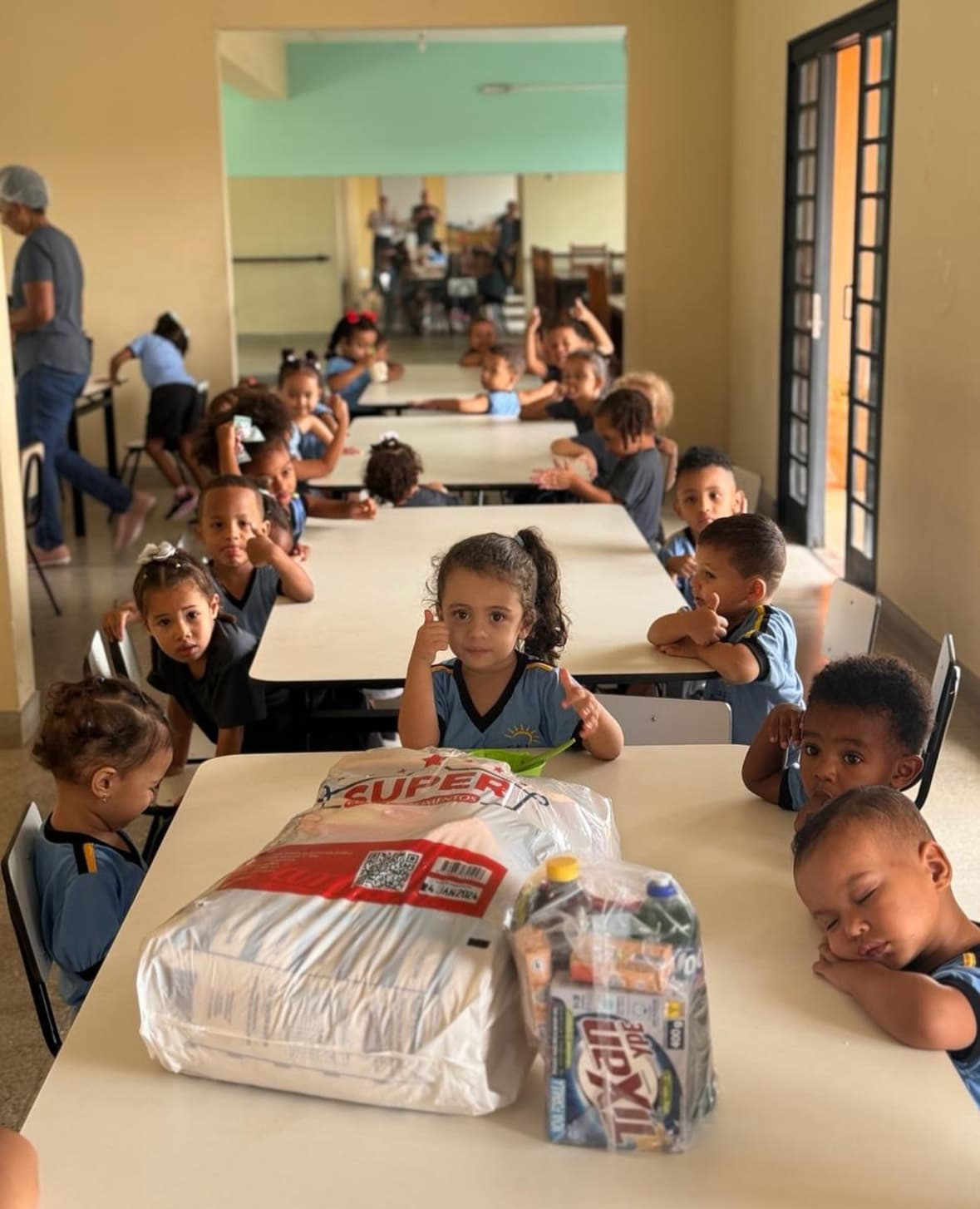 Natural leather mouse pad on white desk next to porcelain mug and keyboard.